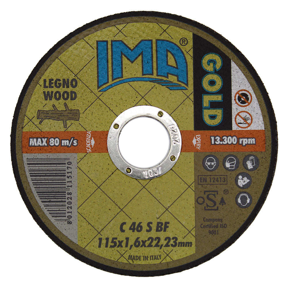 MOLA ABRASIVA PER LEGNO 'GOLD' Ã¸ 115 x 1,6- 50 pezzi