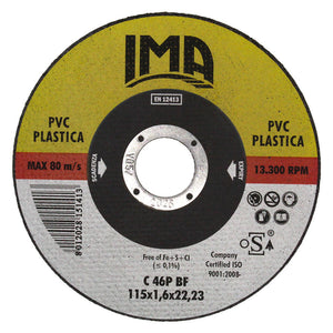 MOLA ABRASIVA PER PLASTICA/PVC 'GOLD' Ã¸ 115 x 1,6- 50 pezzi