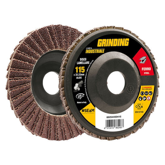 DISCO LAMELLARE PER FERRO 'GRINDING LINEA INDUSTRIALE' ø 115 gr. 40- 10 pezzi  - GRINDING