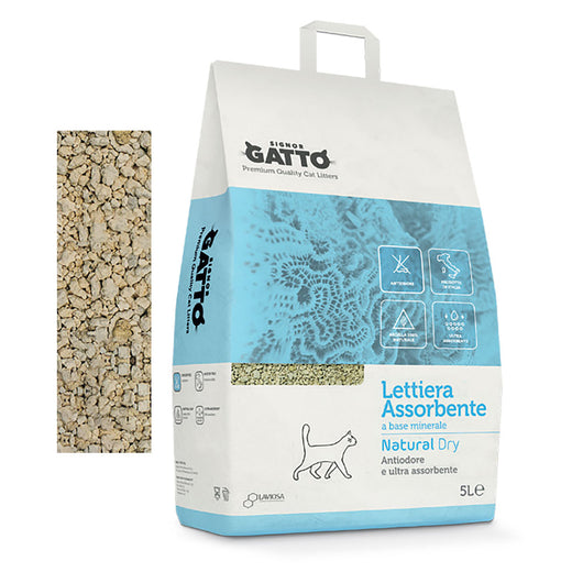 LETTIERA IGIENICA 'NATURAL DRY' 5 lt- 4 pezzi  - SIGNOR GATTO