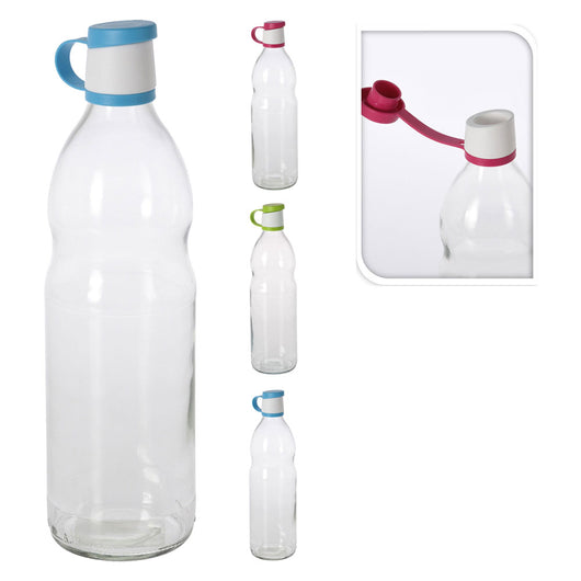 BOTTIGLIA IN VETRO 'COLORATA' 1000 ml - colori assortiti- 12 pezzi