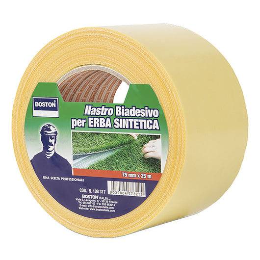 NASTRO BIADESIVO PER PRATO SINTETICO      mm 75 x mt 25  - BOSTON