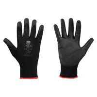 GUANTI POLIESTERE/POLIURETANO 'SPECIAL HOB POL-01' Tg. 9 - colore nero- 12 coppia  - NERI