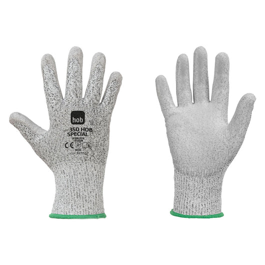 GUANTI POLIESTERE/POLIETILENE '350 HOB SPECIAL' Tg. 8 - colore grigio- 12 coppia  - NERI