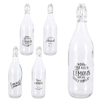 BOTTIGLIA IN VETRO 'DECORATA' 1000 ml- 12 pezzi