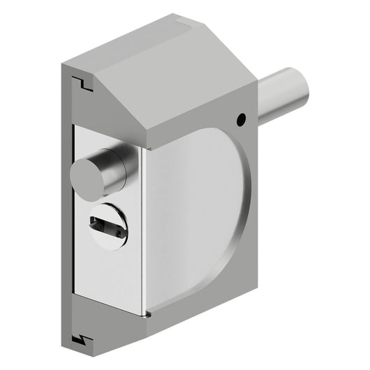 CHIUSURA DI SICUREZZA PER SERRANDE 'RIF06' alluminio silver  - DISEC