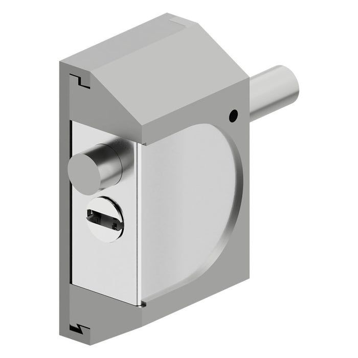 CHIUSURA DI SICUREZZA PER SERRANDE 'RIF06' alluminio silver  - DISEC