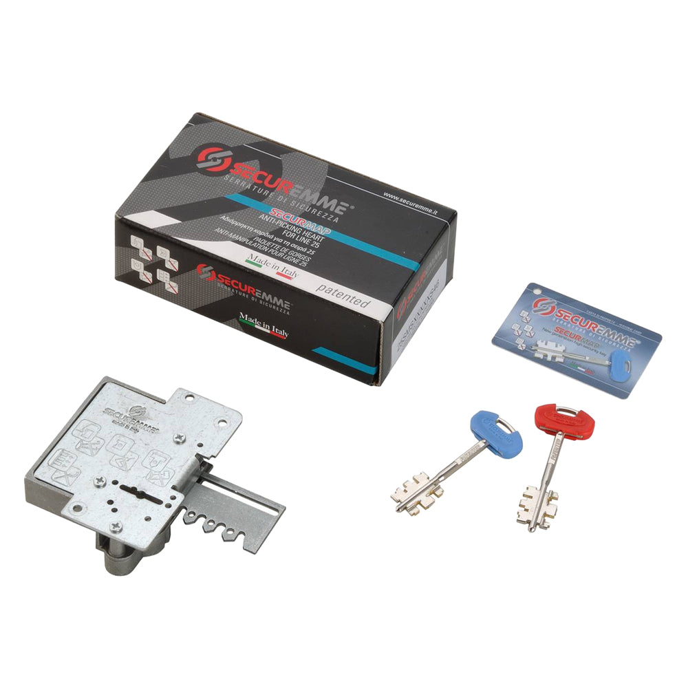NUCLEO A DOPPIA MAPPA PER SERRATURA 'SECURMAP 25 S' SX  - SECUREMME