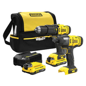 KIT AVVITATORI A BATTERIA 'SFMCK465D2S-QW' kit 18V - x2 2,0 Ah Litio  - STANLEYFATMAX