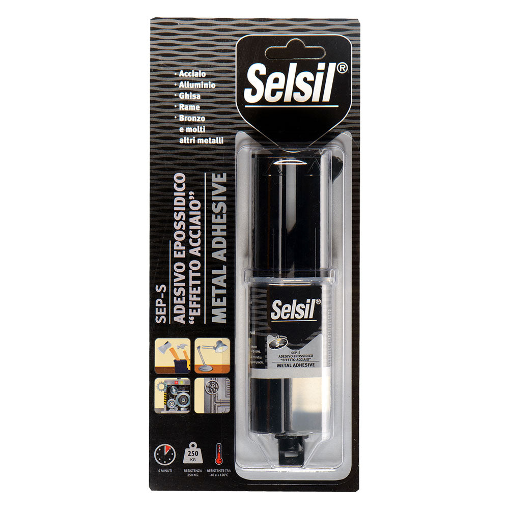 ADESIVO EFFETTO ACCIAIO 'SEP-S' gr. 28- 12 pezzi  - SELSIL