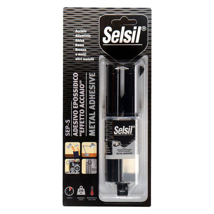 ADESIVO EFFETTO ACCIAIO 'SEP-S' gr. 28- 12 pezzi  - SELSIL