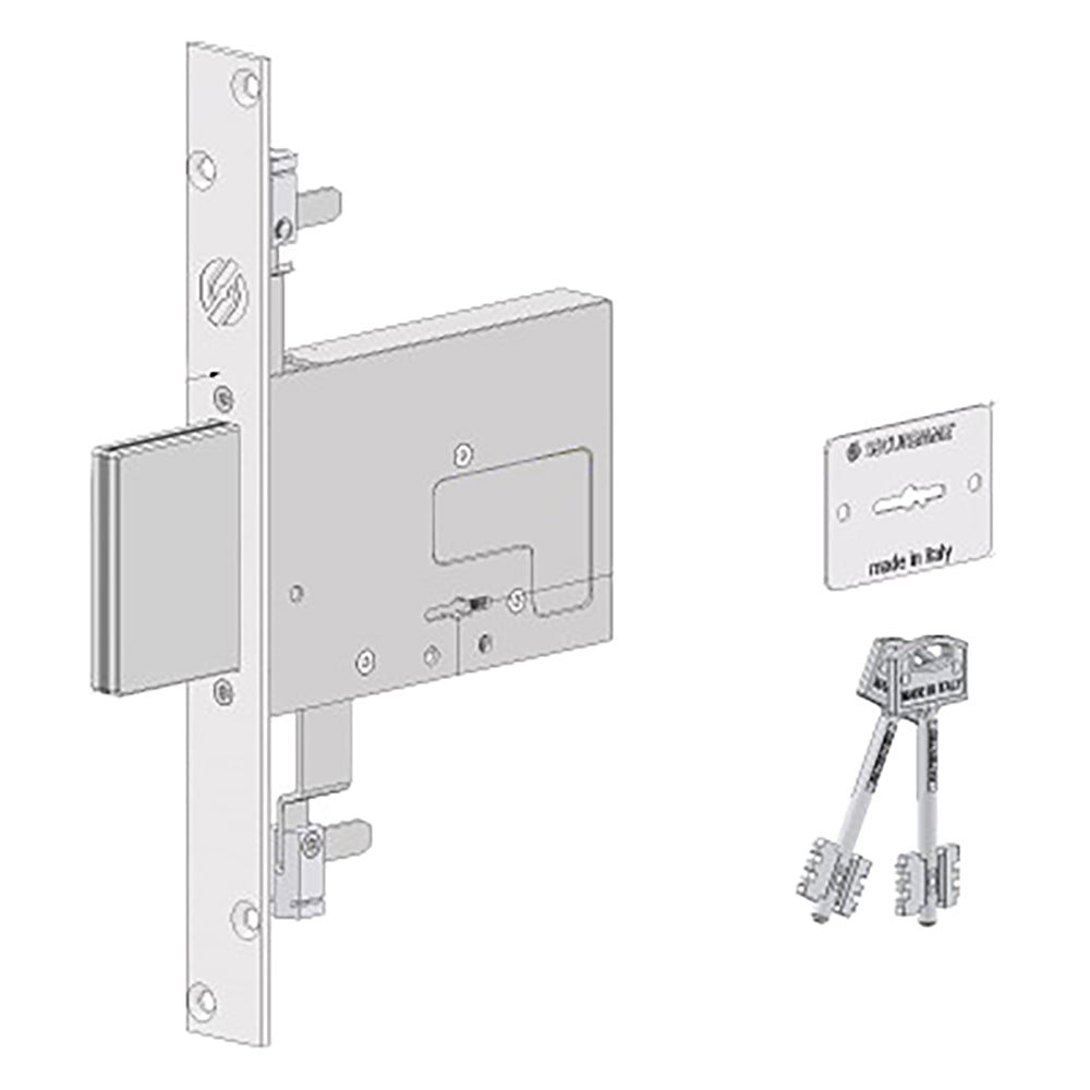 SERRATURA A DOPPIA MAPPA DA INFILARE PER FASCIA PER FERRO '2033' E 70 - 4 mandate  - SECUREMME