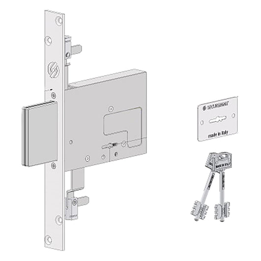 SERRATURA A DOPPIA MAPPA DA INFILARE PER FASCIA PER FERRO '2033' E 70 - 4 mandate  - SECUREMME