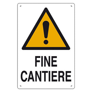 CARTELLO 'FINE CANTIERE' cm 60 x 40- 10 pezzi  - EUROSIGNALS