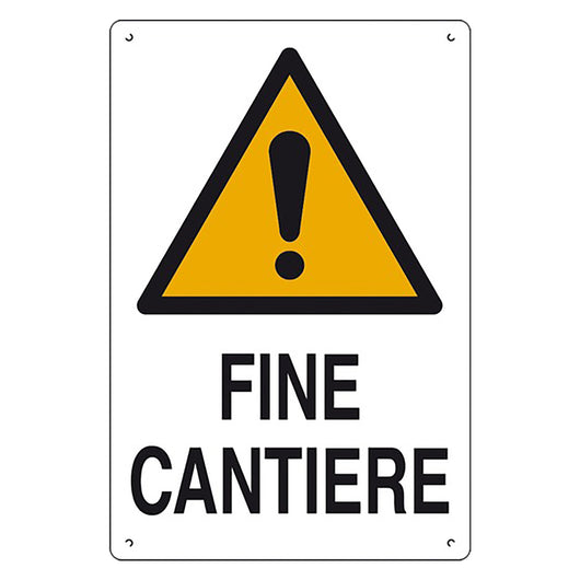 CARTELLO 'FINE CANTIERE' cm 60 x 40- 10 pezzi  - EUROSIGNALS