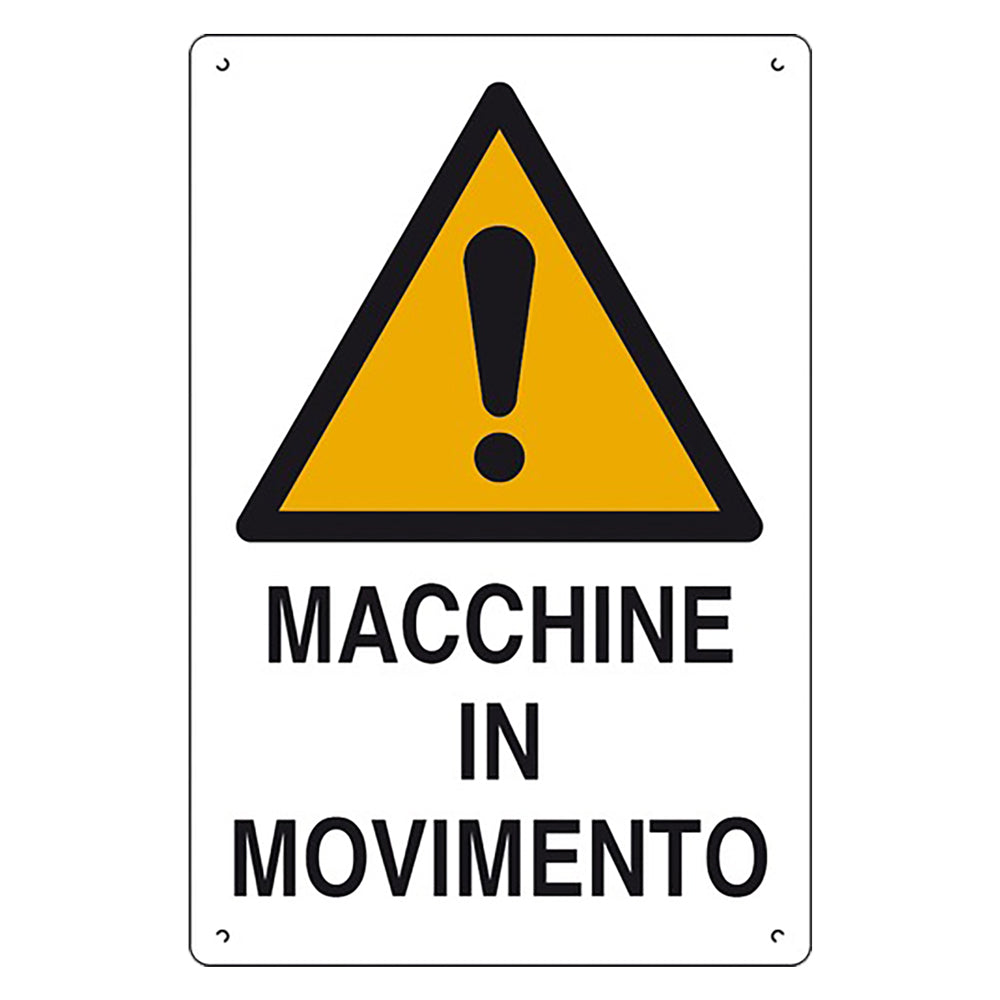 CARTELLO 'MACCHINE IN MOVIMENTO' cm 60 x 40- 10 pezzi  - EUROSIGNALS