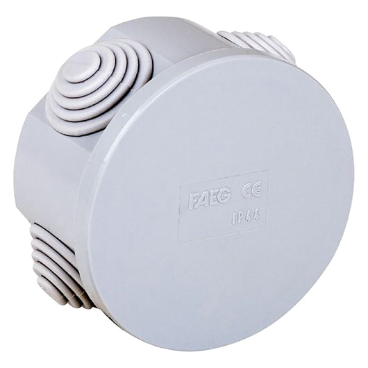 SCATOLA TONDA DA PARETE Ø mm 60 x h.35 - 4 entrate  - FAEG