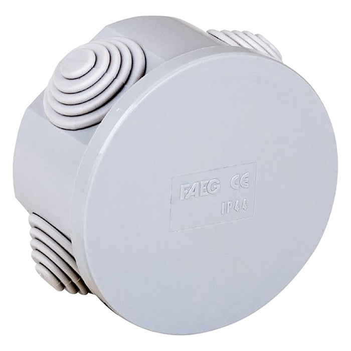SCATOLA TONDA DA PARETE Ø mm 60 x h.35 - 4 entrate  - FAEG