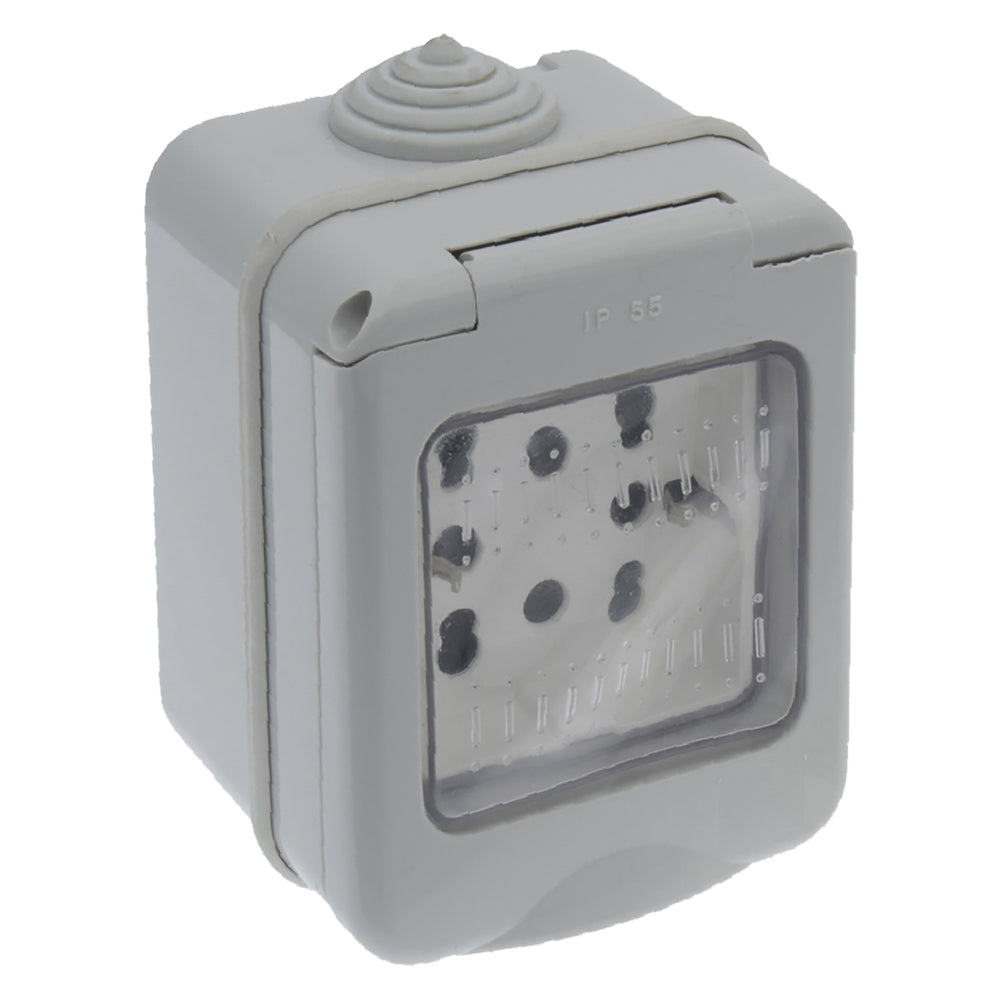 CONTENITORE ESTERNO PRESE + SCHUKO 2 prese bivalenti 10/16A + 1 schuko  - FAEG