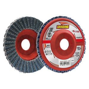 DISCO LAMELLARE PER ACCIAIO INOX 'FORZA' ø 115 gr. 80- 10 pezzi  - FORZA GRINDING