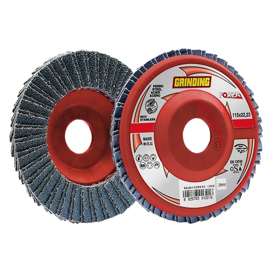 DISCO LAMELLARE PER ACCIAIO INOX 'FORZA' ø 115 gr. 80- 10 pezzi  - FORZA GRINDING