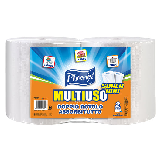 BOBINA CARTA 'PHOENIX MULTIUSO SUPER 800' kg 0,7 a rotolo circa (prezzo singolo rotolo)- 2 rotolo  - MADE IN ITALY
