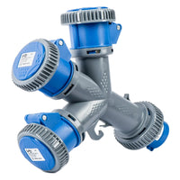 ADATTATORE INDUSTRIALE TRIPLO 230V  - VB