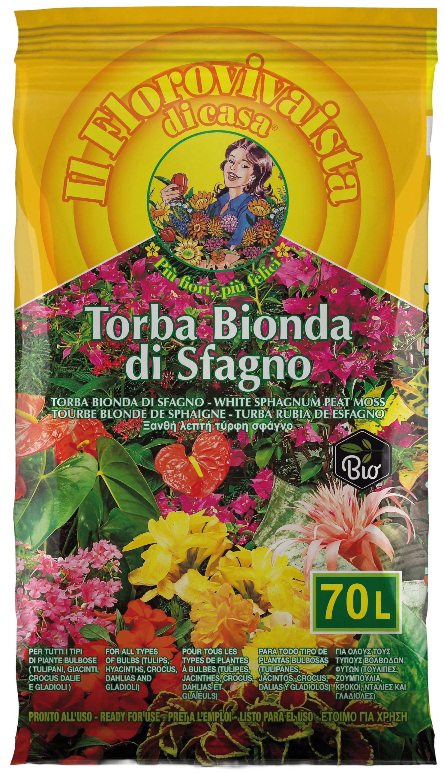 TORBA BIONDA DI SFAGNO IL FLOROVIVAISTA lt. 70