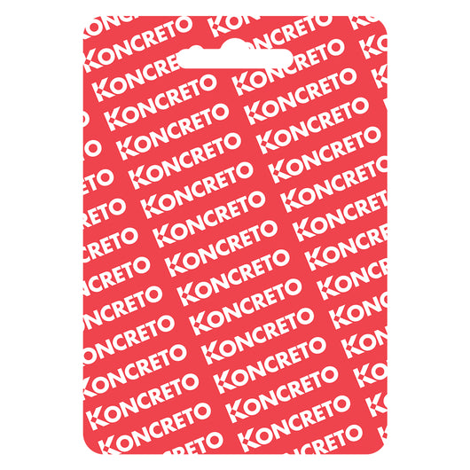 CARTELLINO FINE CORSA 'KONCRETO' mm 80 x 125  - Blister Koncreto