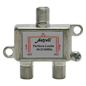 PARTITORE SAT/TV 1 ingresso / 2 uscite  - METRONIC