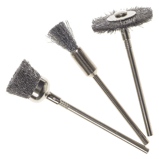 SET MINI SPAZZOLE PER TRAPANO set 3 pezzi  - PG