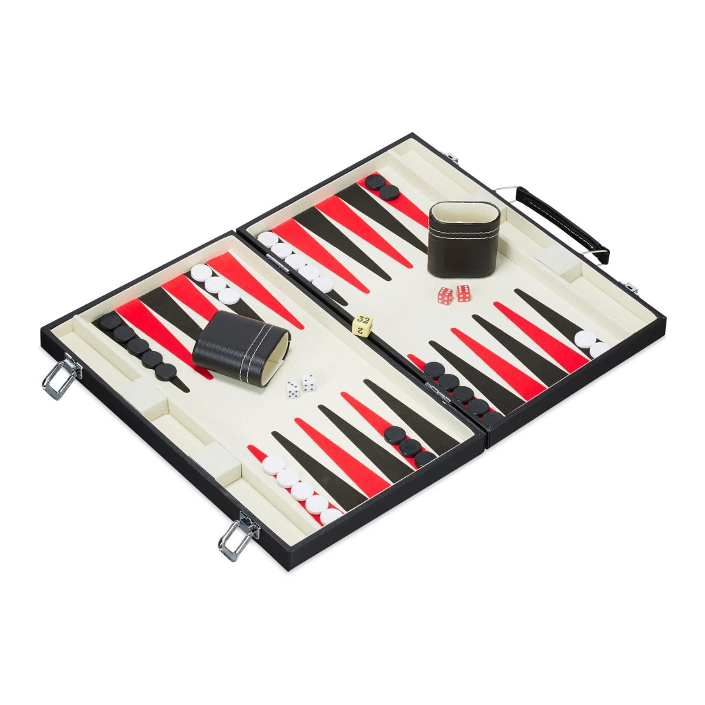 Gioco da tavolo backgammon valigetta di alta qualità 40 x 30 x 5 cm per grandi e piccini in legno marrone 13_0004579