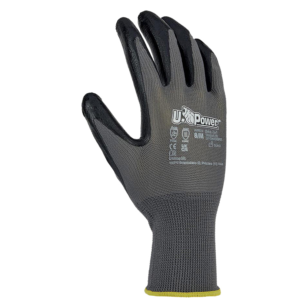GUANTI NITRILE/POLIESTERE 'VALZER' Tg. 9- 12 coppia  - UPOWER