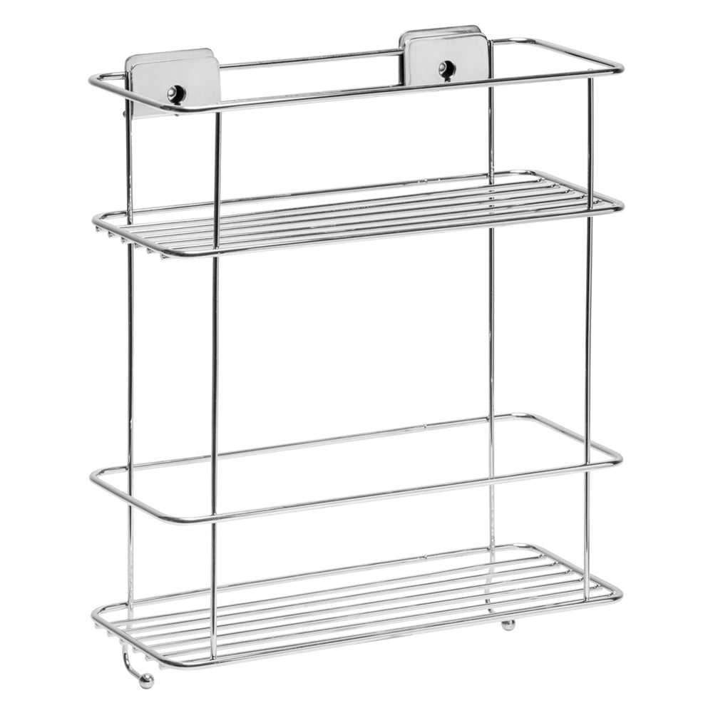 CESTELLO PER DOCCIA RIPIANO DOPPIO SERIE 'GRIP' cm 26 x 11,3 x h.32  - METAFORM