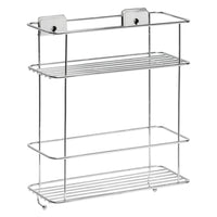 CESTELLO PER DOCCIA RIPIANO DOPPIO SERIE 'GRIP' cm 26 x 11,3 x h.32  - METAFORM