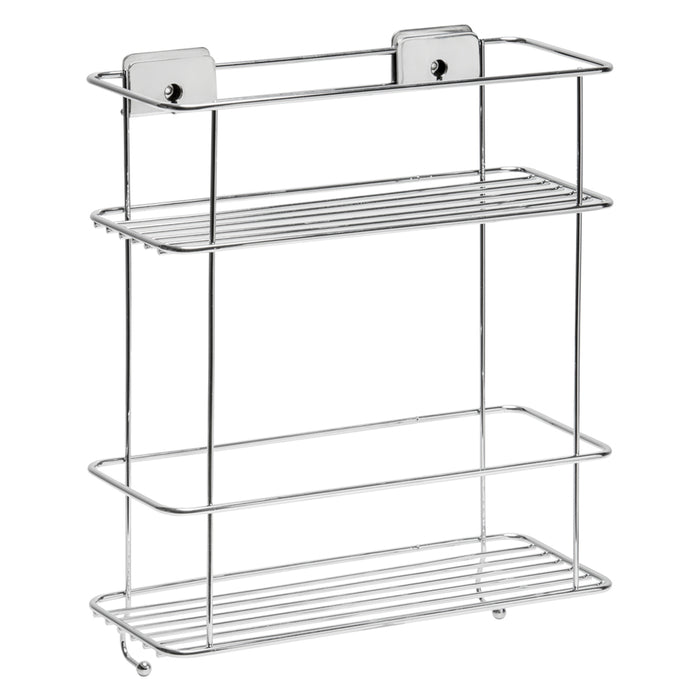 CESTELLO PER DOCCIA RIPIANO DOPPIO SERIE 'GRIP' cm 26 x 11,3 x h.32  - METAFORM