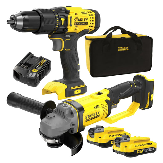 TRAPANO+SMERIGLIATRICE A BATTERIA 'SFMCK471D2S-QW' kit 2 pezzi  - STANLEYFATMAX