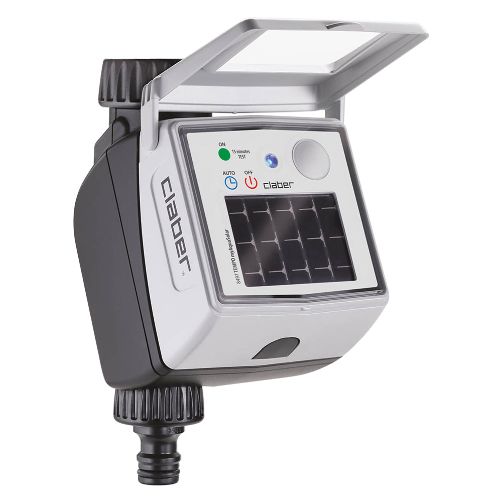 CENTRALINA PER IRRIGAZIONE DA RUBINETTO 'TEMPO MYACQUASOLAR' Art. 8497 - 2 programmi al giorno  - CLABER