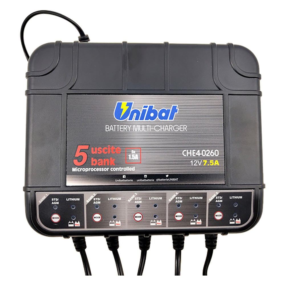 CARICABATTERIA MANTENITORE 'CHARGER BANK' corrente di carica 14,4V (piombo) - 14,6V (litio)