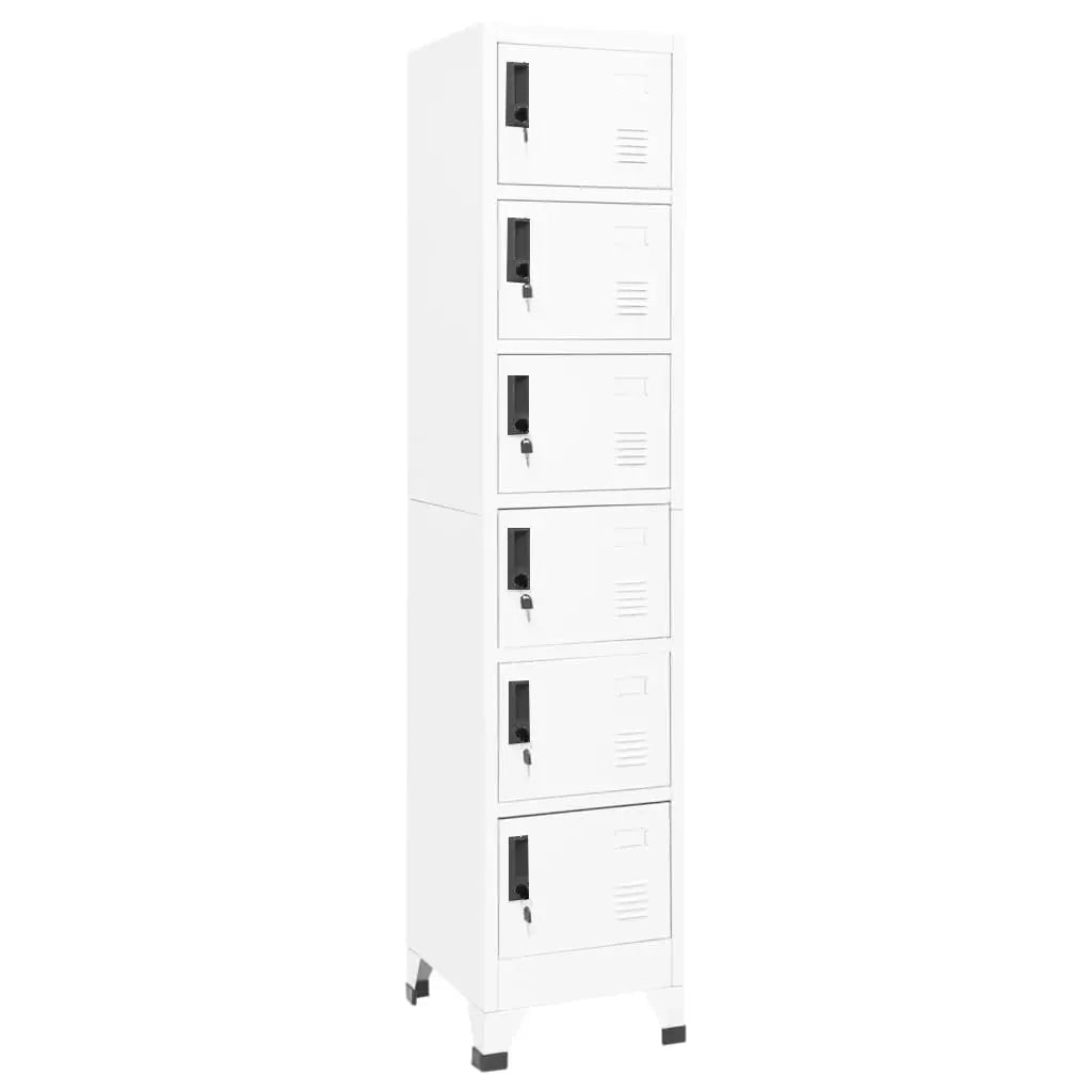 Armadietto con Serratura Bianco 38x40x180 cm in Acciaiocod mxl 94570