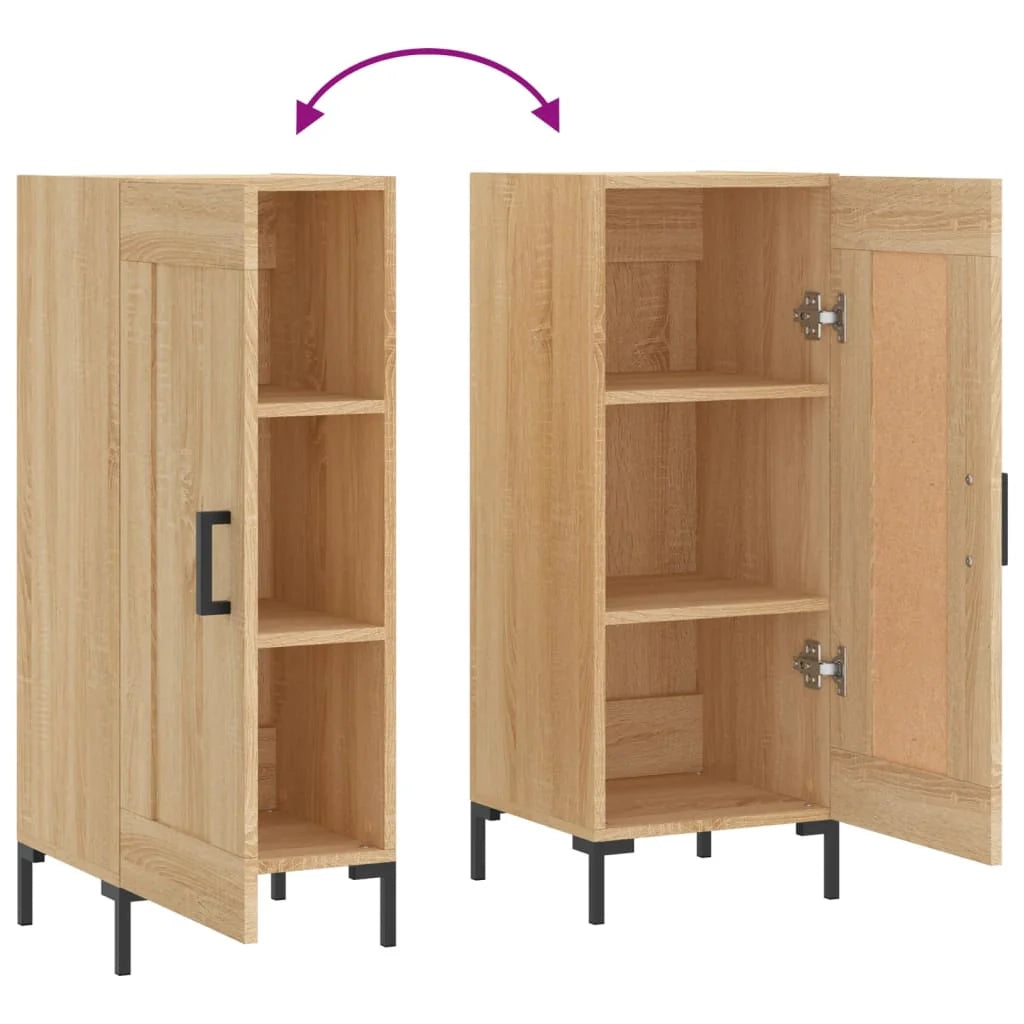 Buffet credenza cassettiera armadio mobile contenitore organizer cucina soggiorno rovere Sonoma 34,5 x 34 x 90 cm legno ingegnerizzato marrone 02_0031539