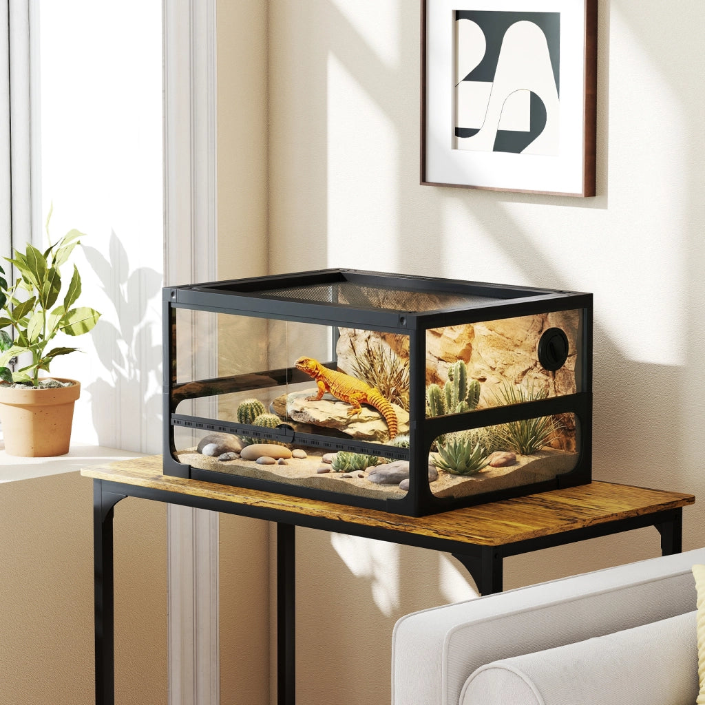 Rettilario Rialzato Pieghevole ¨C zephmum ¨C Nero 60x45x32 cm