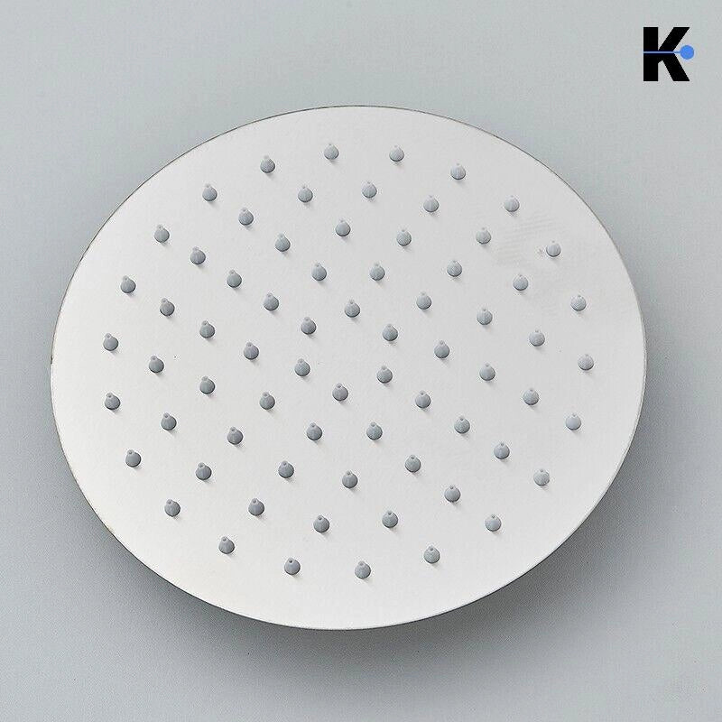 JANA | Set pioggia premium in acciaio inox spazzolato | Miscelatore doccia di design | Miscelatore doccia completo di doccetta