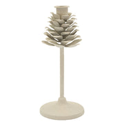 Portacandela VKH745, Beige, Metallo, 9,5x9,5x22,5 cm