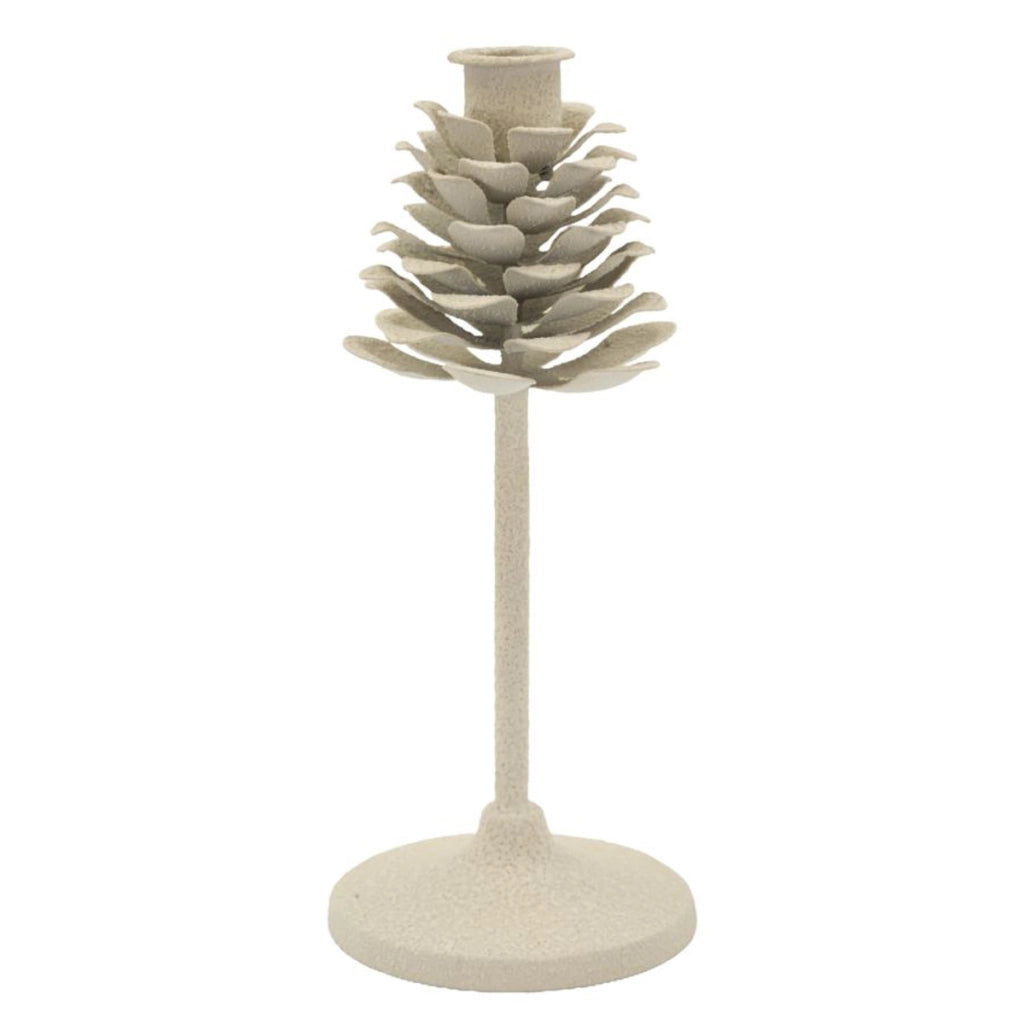 Portacandela VKH745, Beige, Metallo, 9,5x9,5x22,5 cm