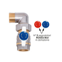 VALVOLA A SQUADRA PER COLLETTORI MF- 1/2 MF- DH- pezzi 1