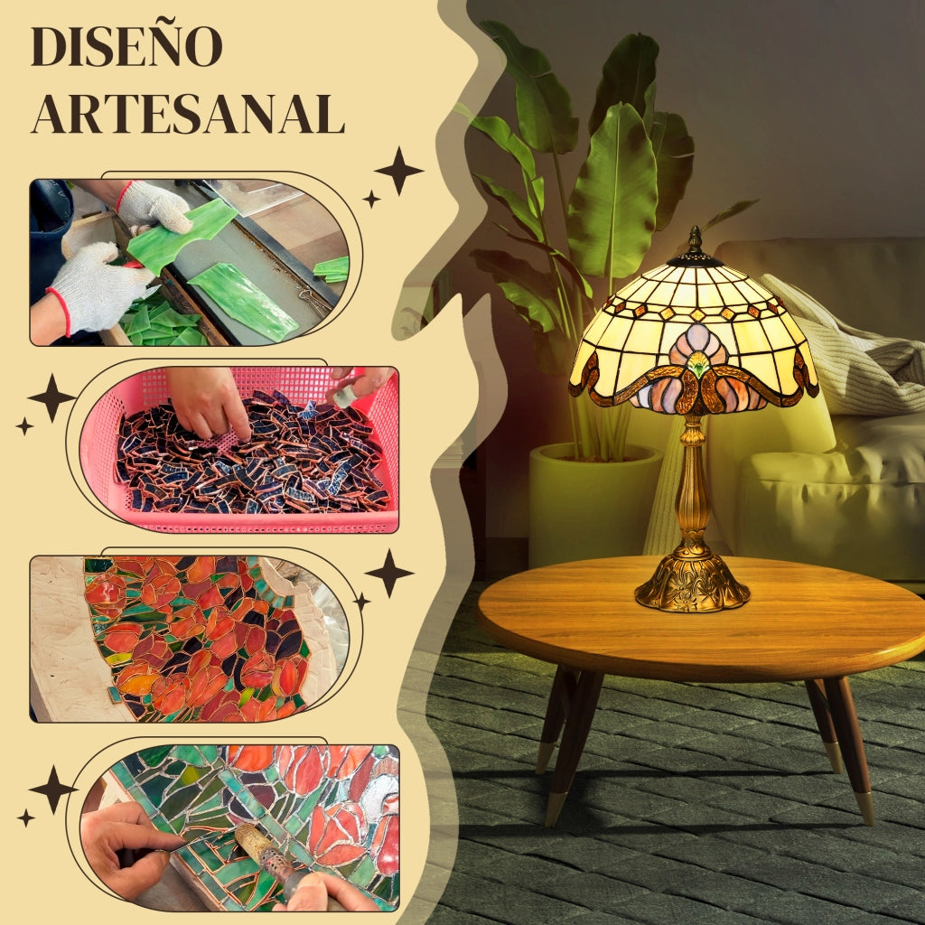 Lampada da Tavolo ¨C zephmum ¨C Vetro Multicolor ?30x48 cm