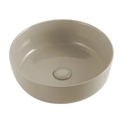 Lavabo da appoggio sabbia tondo 33 cm  in ceramica  Zelos