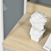 Cassettiera Mobile per Abbigliamento con 4 Cassetti Estraibili, 1 Ripiano, 58 x 29 x 103 cm, Grigio e Bianco
