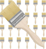 Set di pennelli a pennello 24 pezzi - Pennello 7,62 cm - Lunghezza totale delle setole 20 cm - Pennelli riciclabili - Adatto a diverse applicazioni - Ideale per lavori di manutenzione